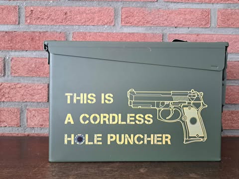 Munitie kist .30/ 7.62 This is a cordless hole puncher
