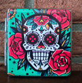 Champ sigarettenkoker skulls & flower - 20 sigaretten - groen