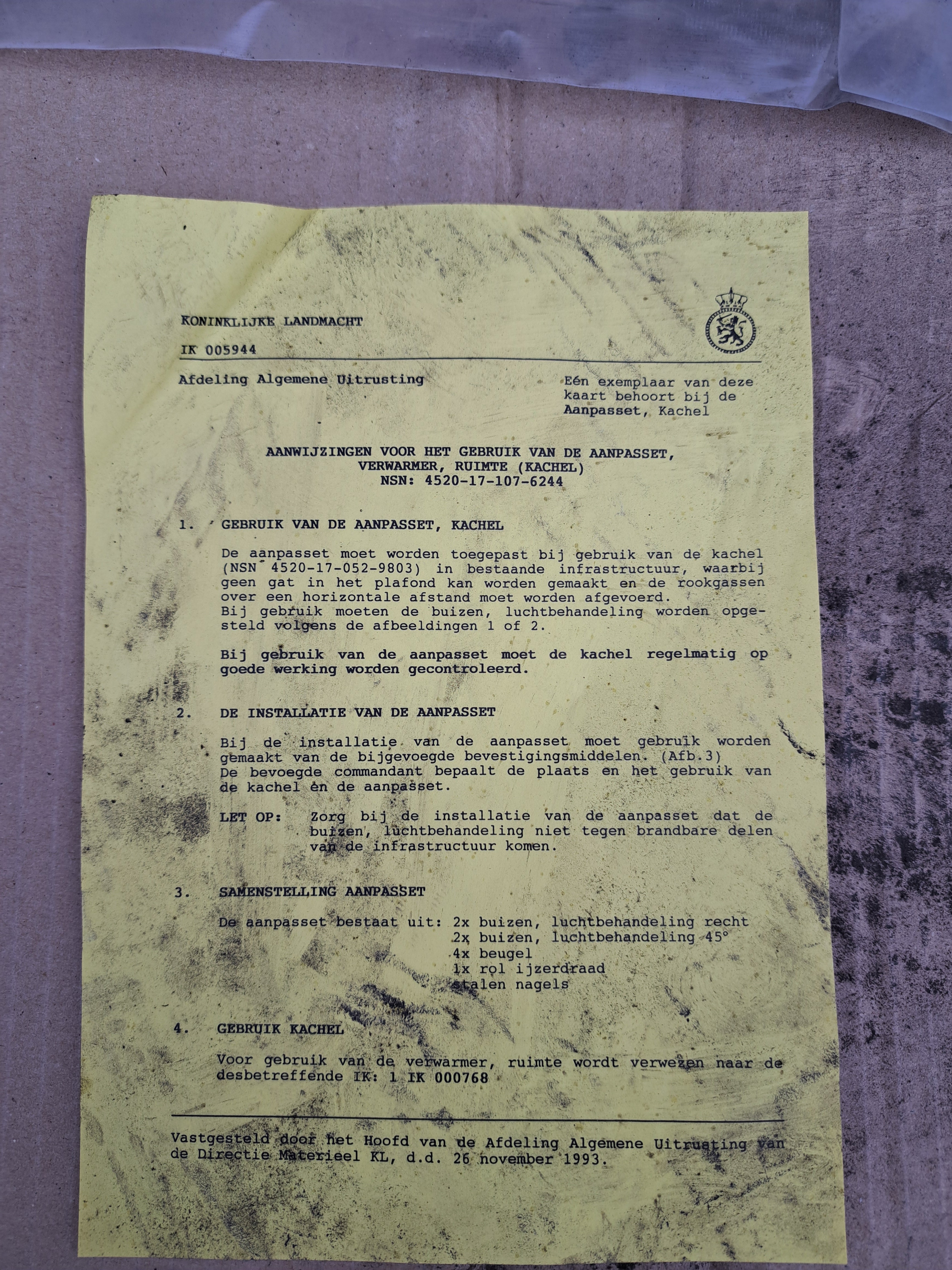 Complete kachelpijpenset 90mm - Nederlands Leger - Nieuw