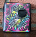 Champ sigaretten opbergdoos met bieropener, Skull multi collor
