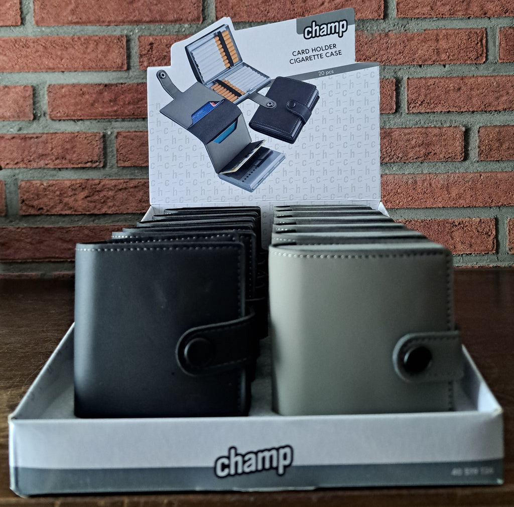 Champ Sigarettenhouder/Cardholder voor 20 sigaretten - zwart