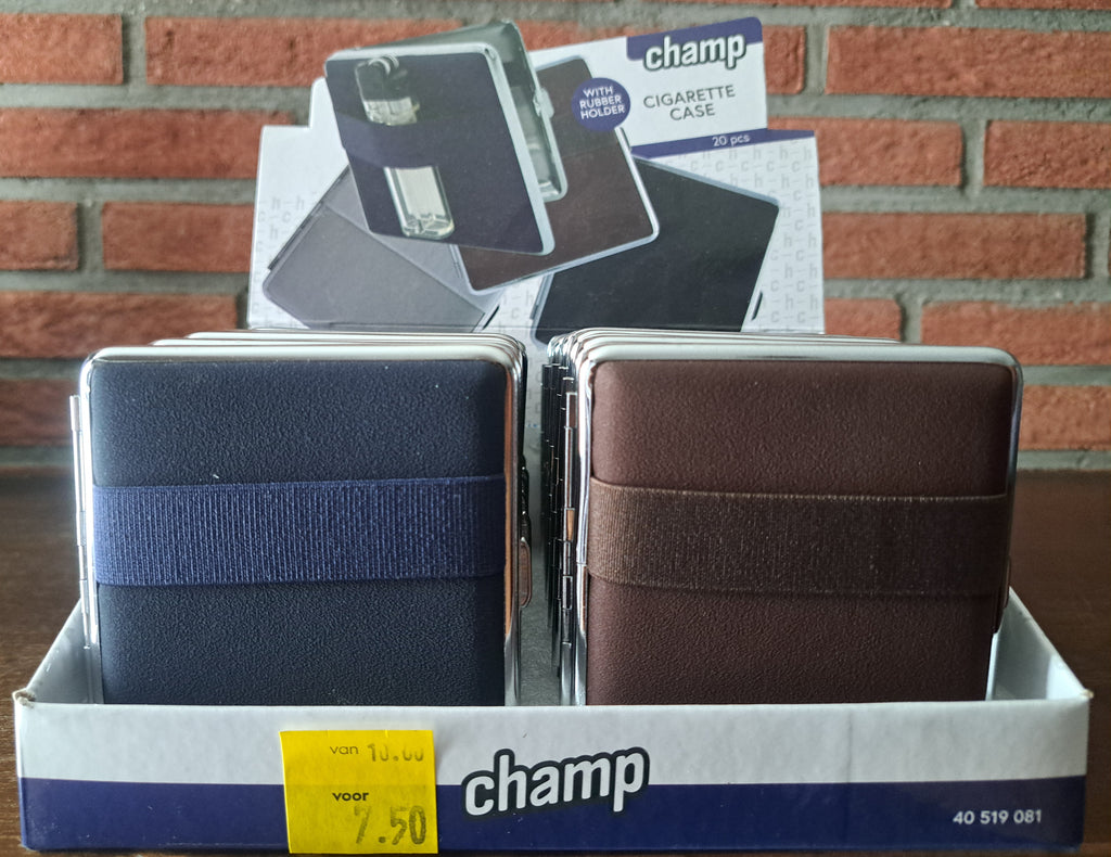 Luxe sigarettendoos met rubber band -20 sigaretten - zwart